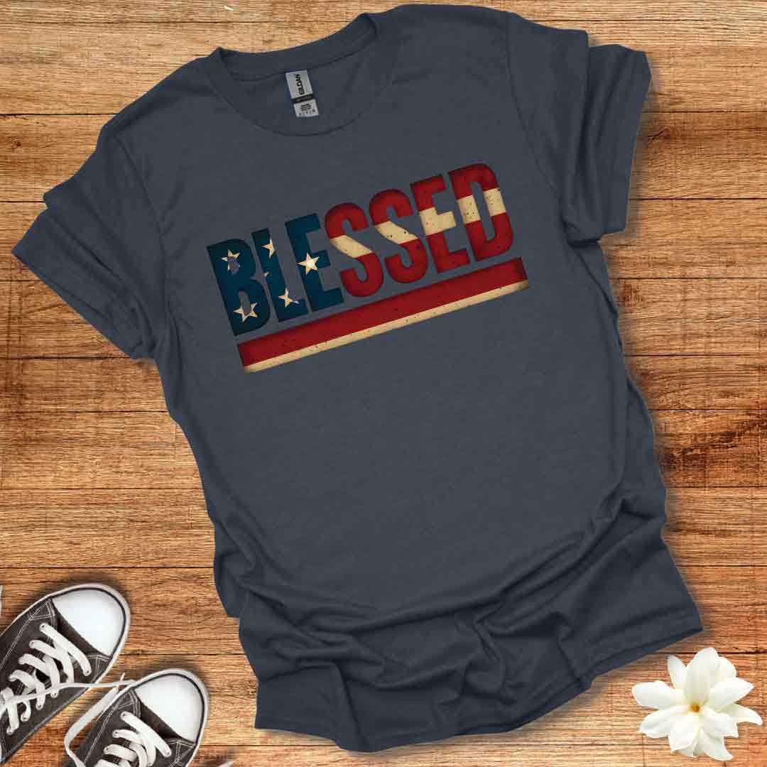 Blessed Vintage Patriotic T-Shirt