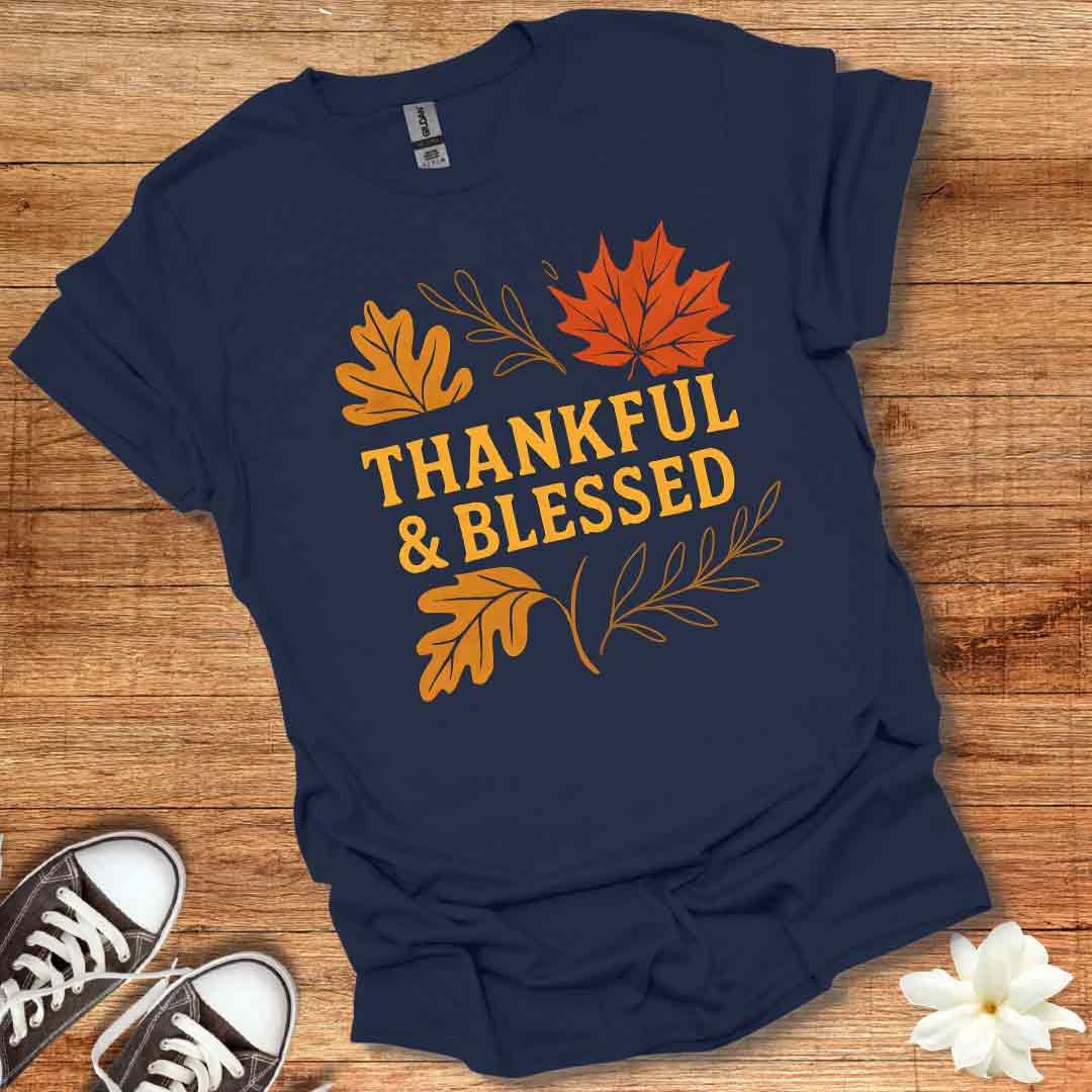 Thankful & Blessed Fall T-Shirt
