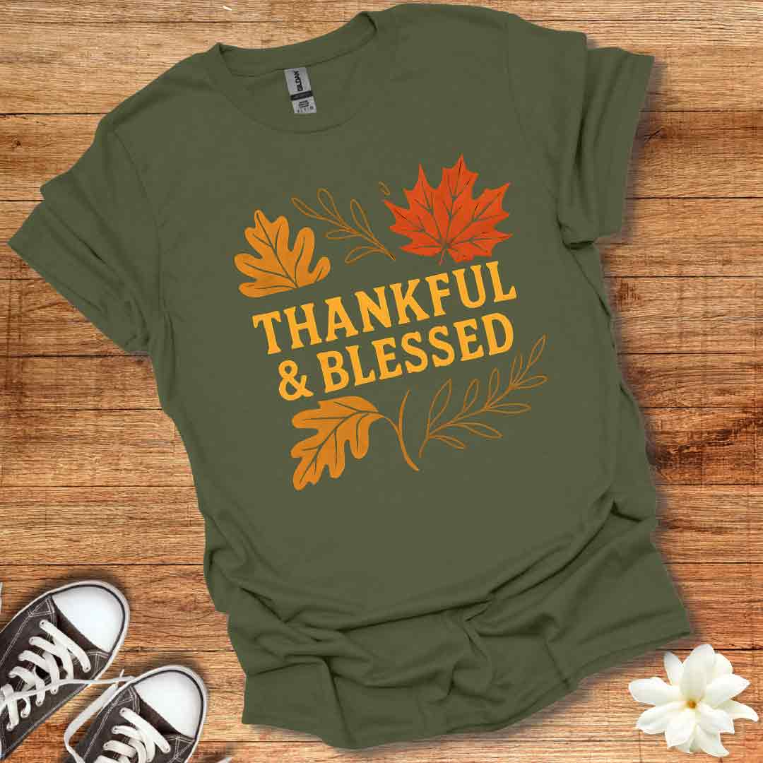 Thankful & Blessed Fall T-Shirt
