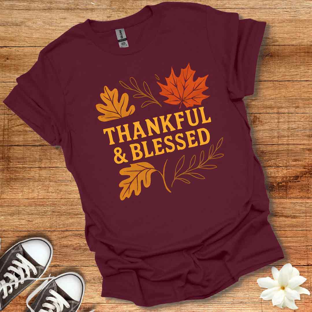 Thankful & Blessed Fall T-Shirt
