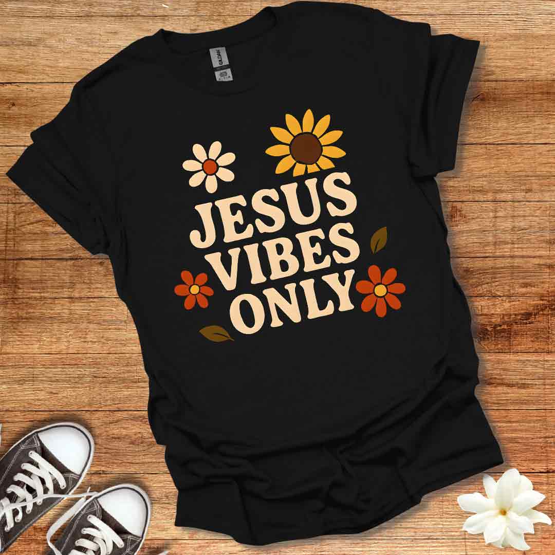 Retro Flower Jesus Vibes T-Shirt