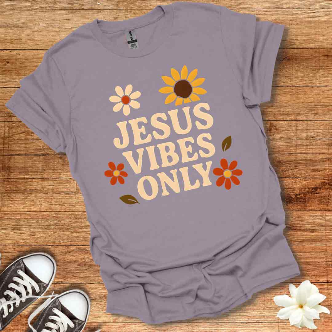 Retro Flower Jesus Vibes T-Shirt