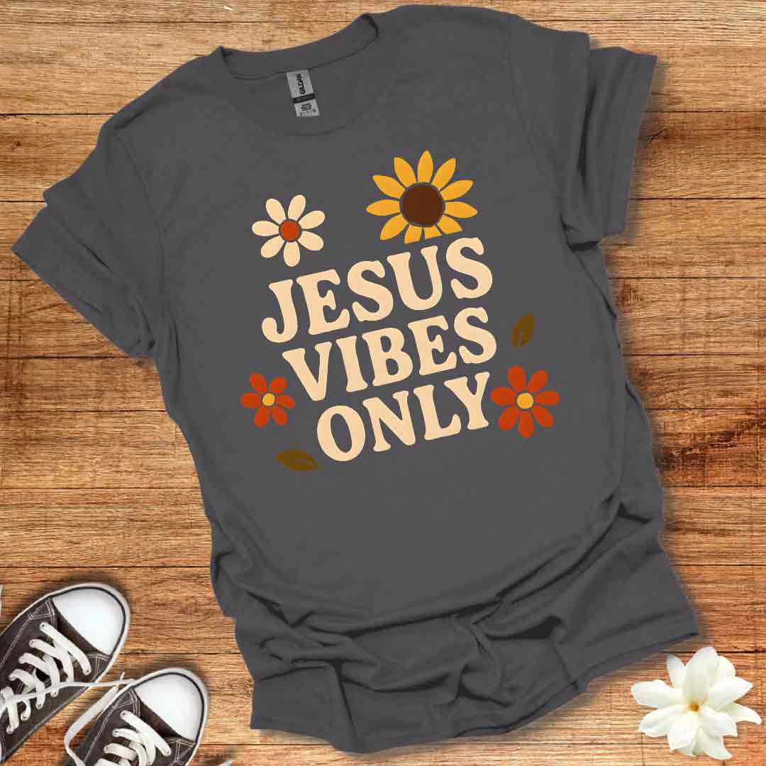 Retro Flower Jesus Vibes T-Shirt