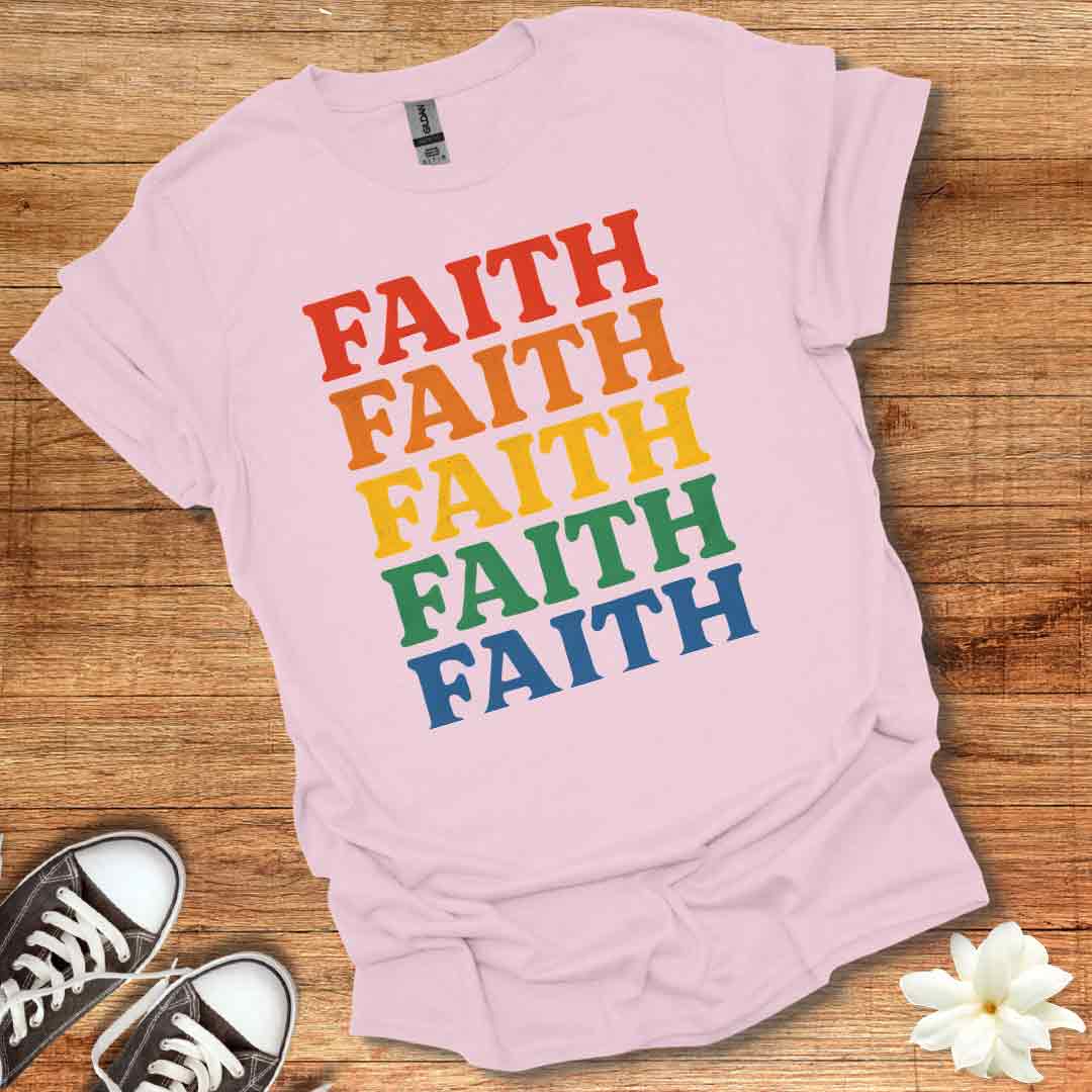 Retro Rainbow Faith T-Shirt
