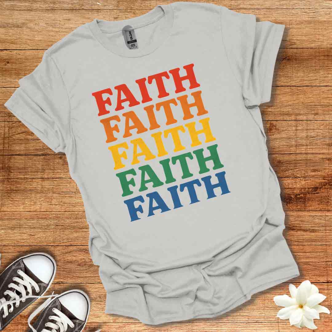 Retro Rainbow Faith T-Shirt