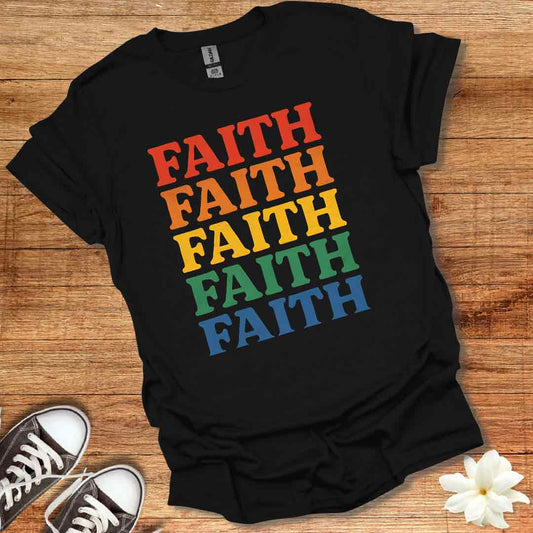Retro Rainbow Faith T-Shirt