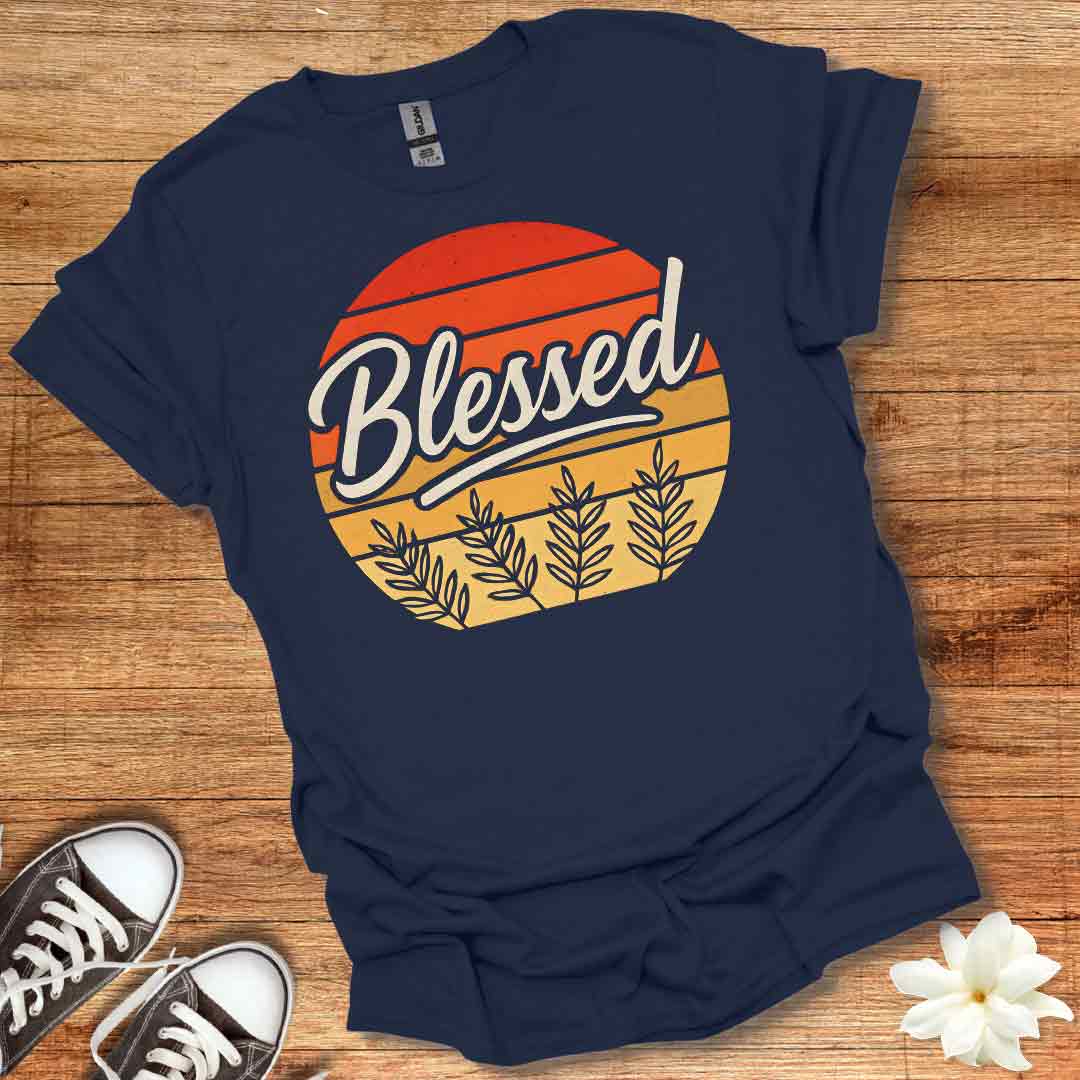 Blessed Retro Sunset T-Shirt