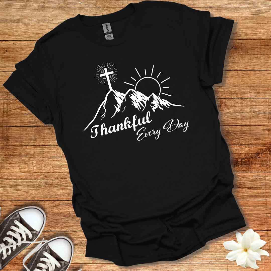 Thankful Every Day Script T-Shirt