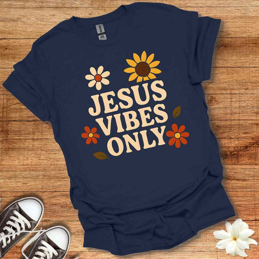 Retro Flower Jesus Vibes T-Shirt