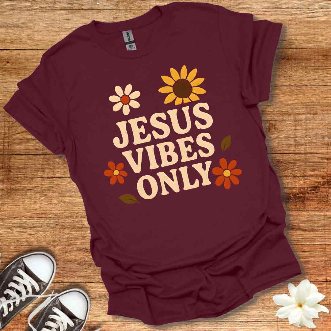 Retro Flower Jesus Vibes T-Shirt