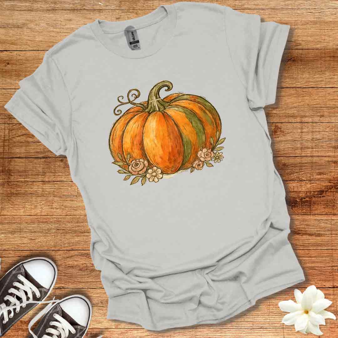 Shabby Chic Autumn Pumpkin T-Shirt