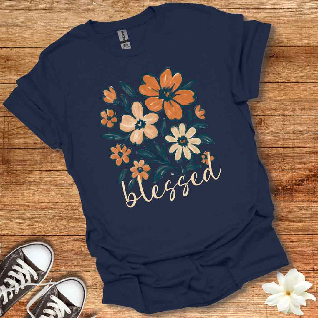 Fall Floral Blessed T-Shirt