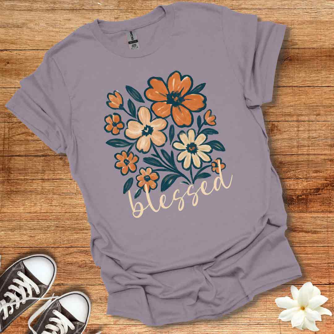 Fall Floral Blessed T-Shirt