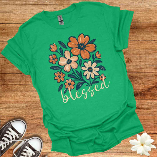Fall Floral Blessed T-Shirt